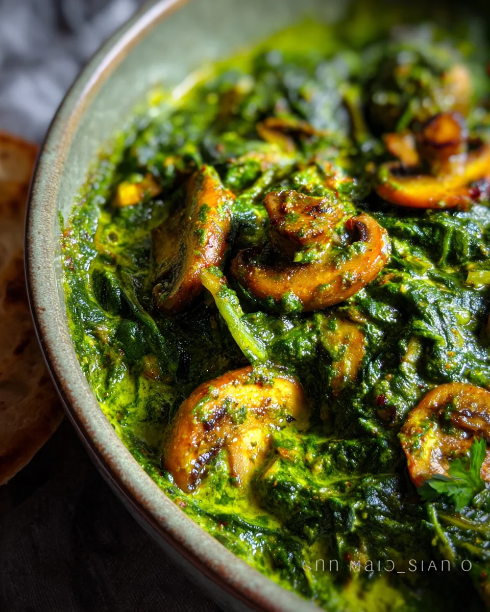 Spinach and Mushroom Curry