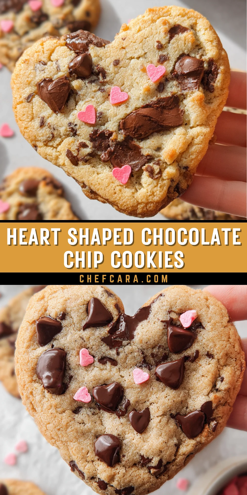 Heart Shaped Chocolate Chip Cookies 21 Pinterest Hidden Image