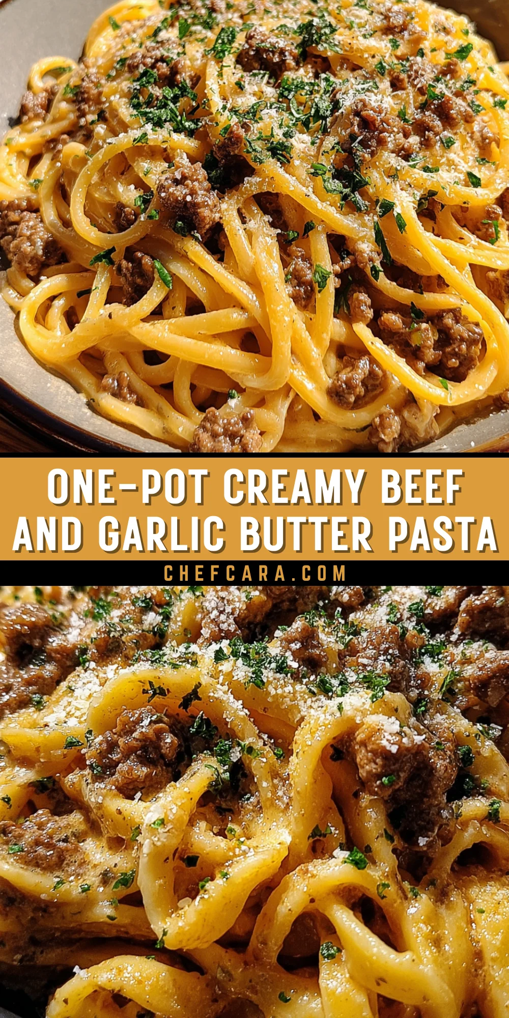 One-Pot Creamy Beef and Garlic Butter Pasta 27 Pinterest Hidden Image