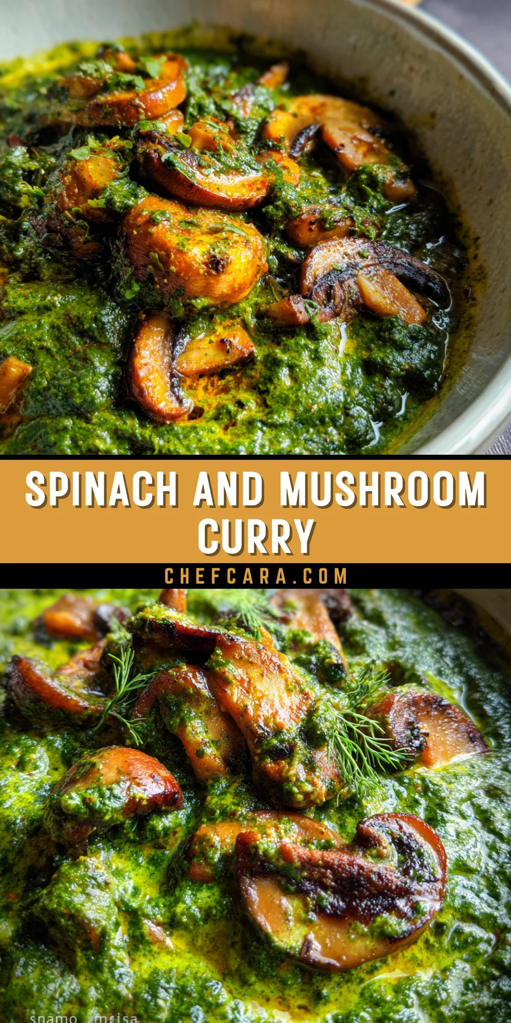 Spinach and Mushroom Curry 23 Pinterest Hidden Image