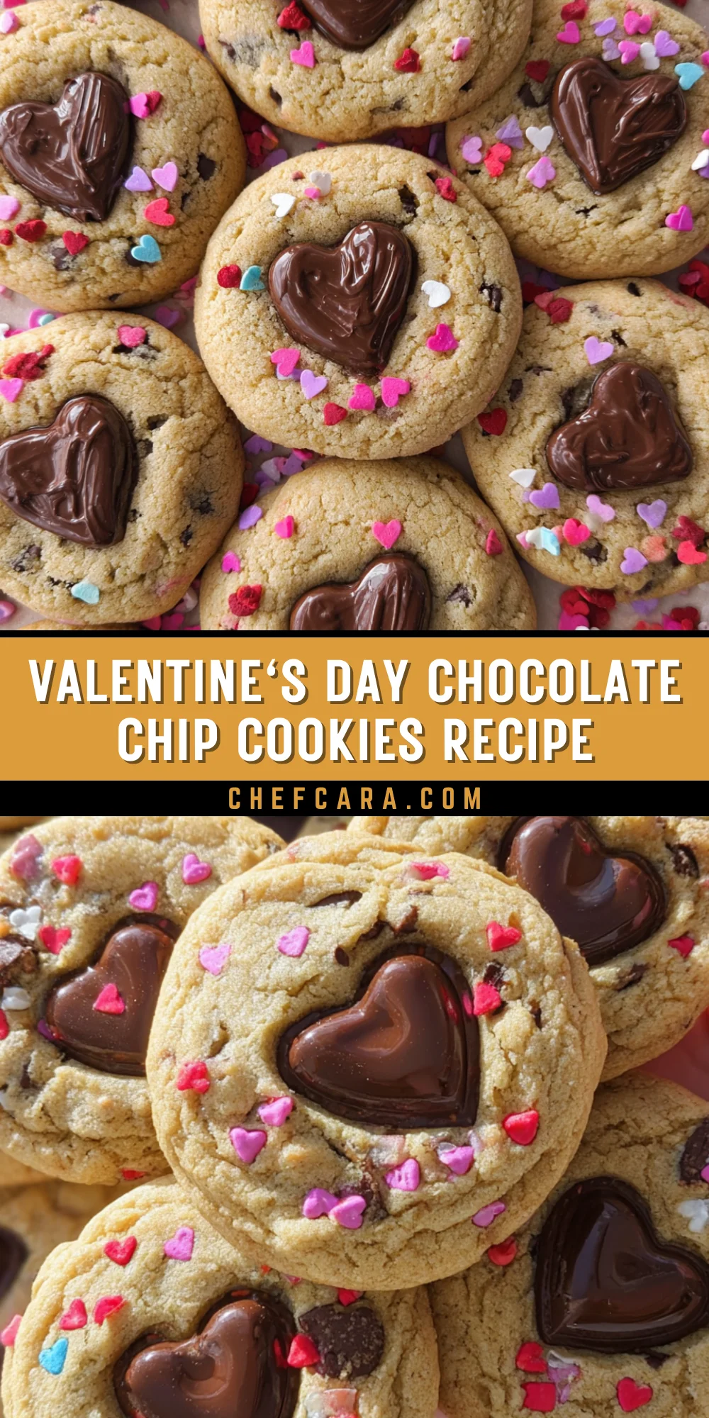 Valentine's Day Chocolate Chip Cookies Recipe 24 Pinterest Hidden Image